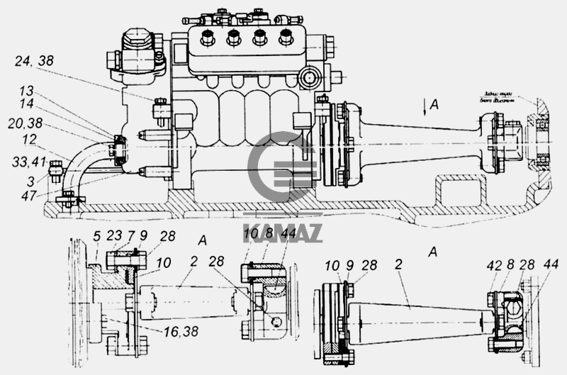 Камаз 65115 зажигание. Привод ТНВД КАМАЗ 740 схема. Привод ТНВД КАМАЗ 65115. Привод топливного насоса КАМАЗ 740. Привод топливной аппаратуры КАМАЗ 53215.