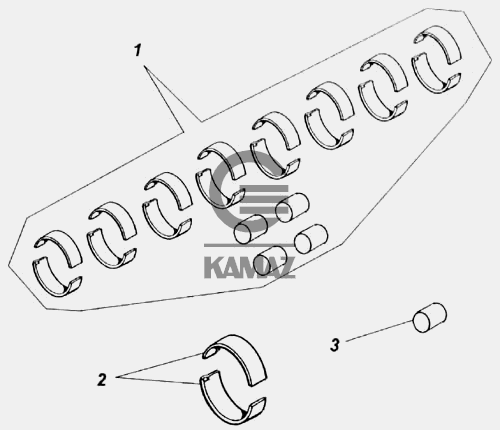 Таблица вкладышей камаз
