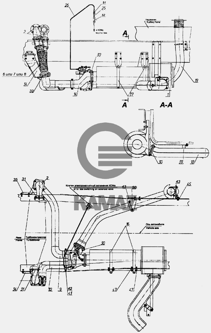 Система выпуска камаз 65115