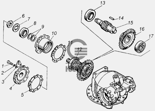Задний редуктор камаз 49 зубьев схема