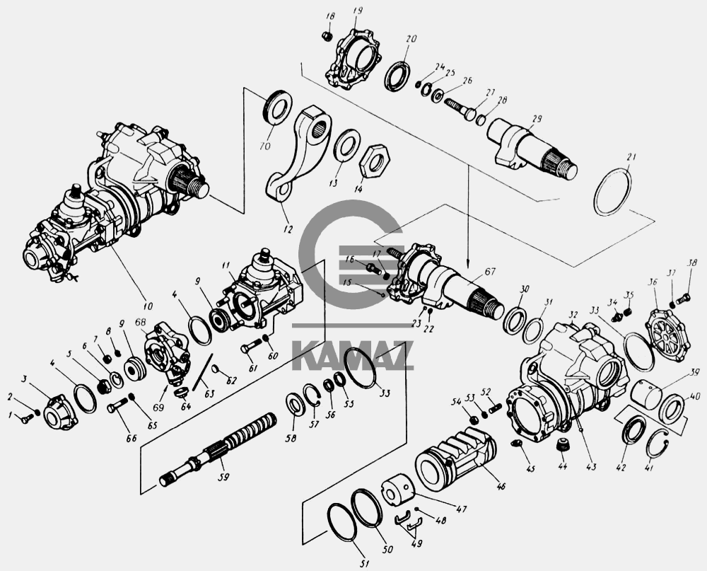 Рулевой механизм камаз 65115