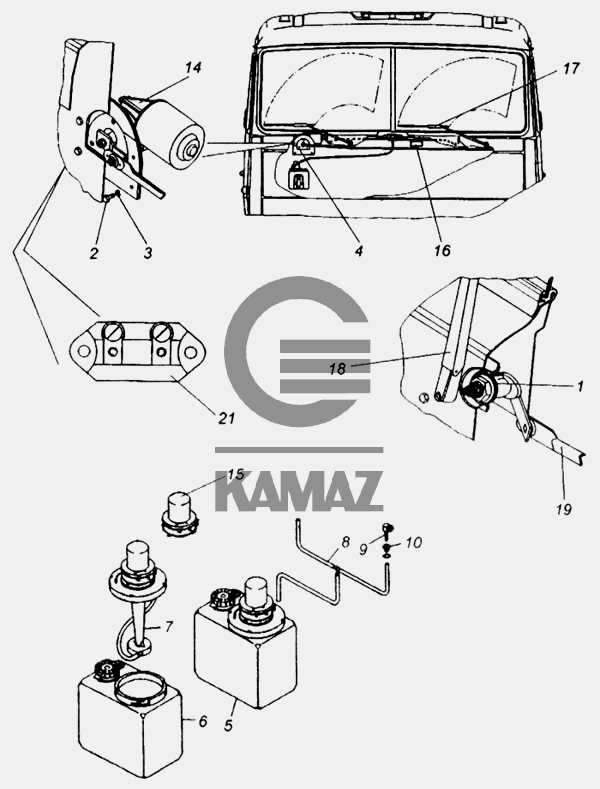 Насос стеклоочистителя камаз