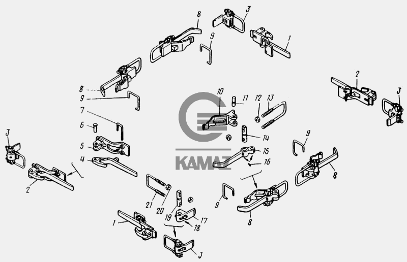 Запор борта камаз 5320