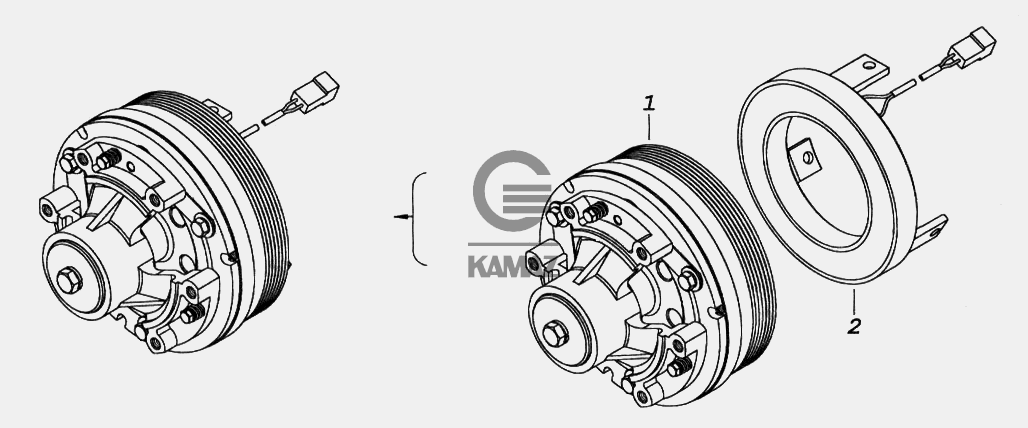 Как установить электромуфту на камаз евро 2