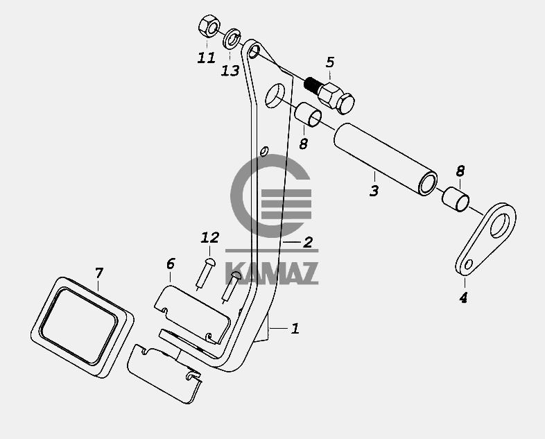 Камаз жесткая педаль сцепления