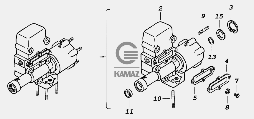 Корпус делителя камаз