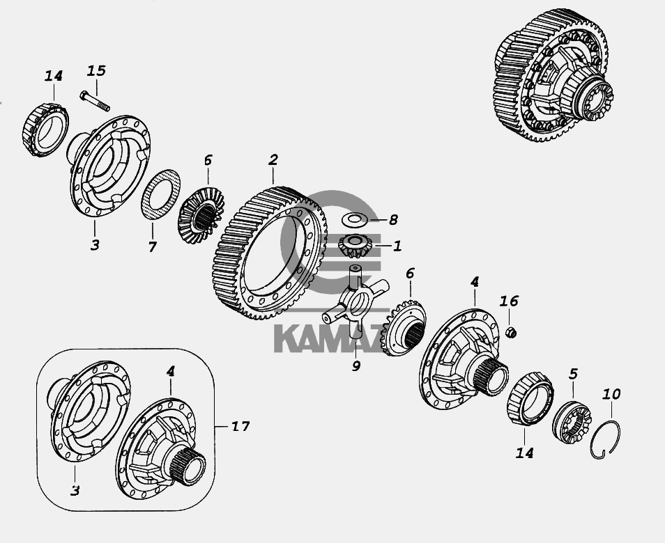 Дифференциал автомобиля камаз