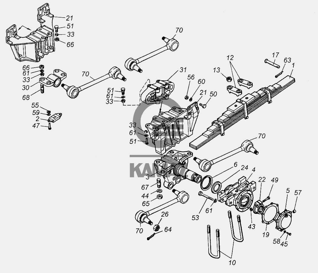 Задняя телега камаз 65115 схема