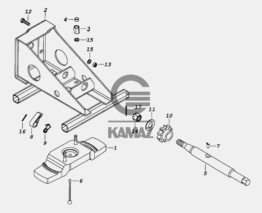 Держатель запасного колеса камаз