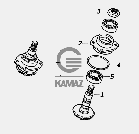 Угловой редуктор камаз схема