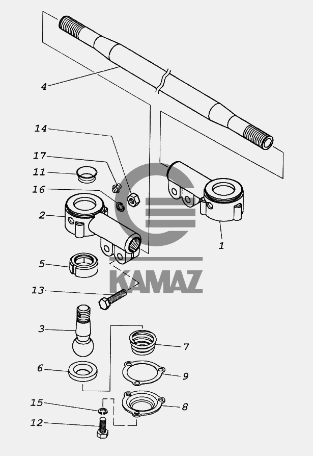 Тяга рулевой трапеции камаз
