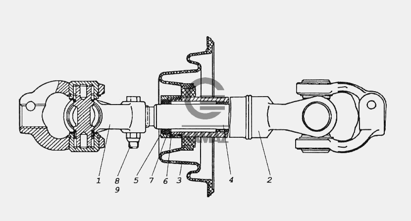 Вал карданный рулевой камаз