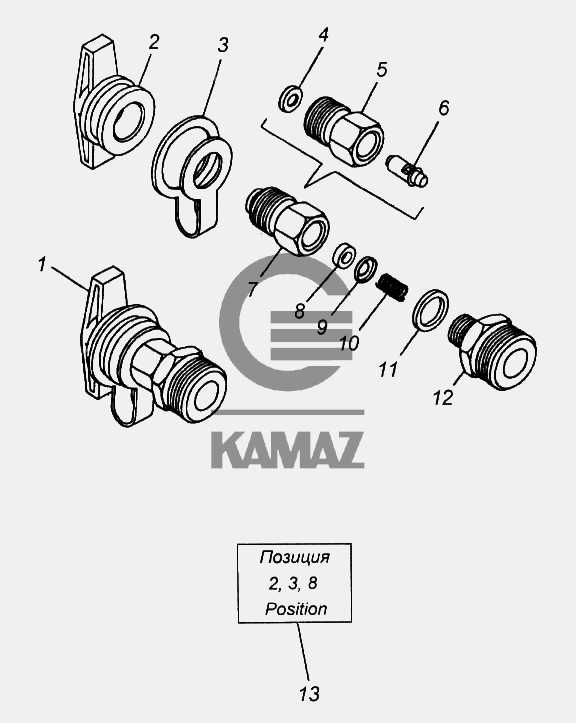 Клапан контрольного вывода камаз