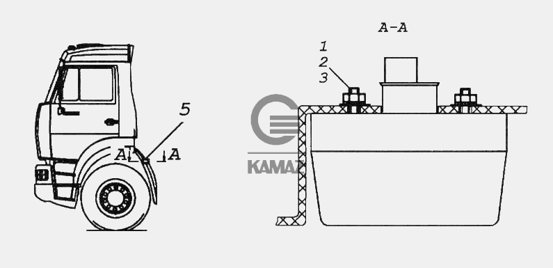Установка бокового повторителя указателей поворота для автомобиля КАМАЗ ...