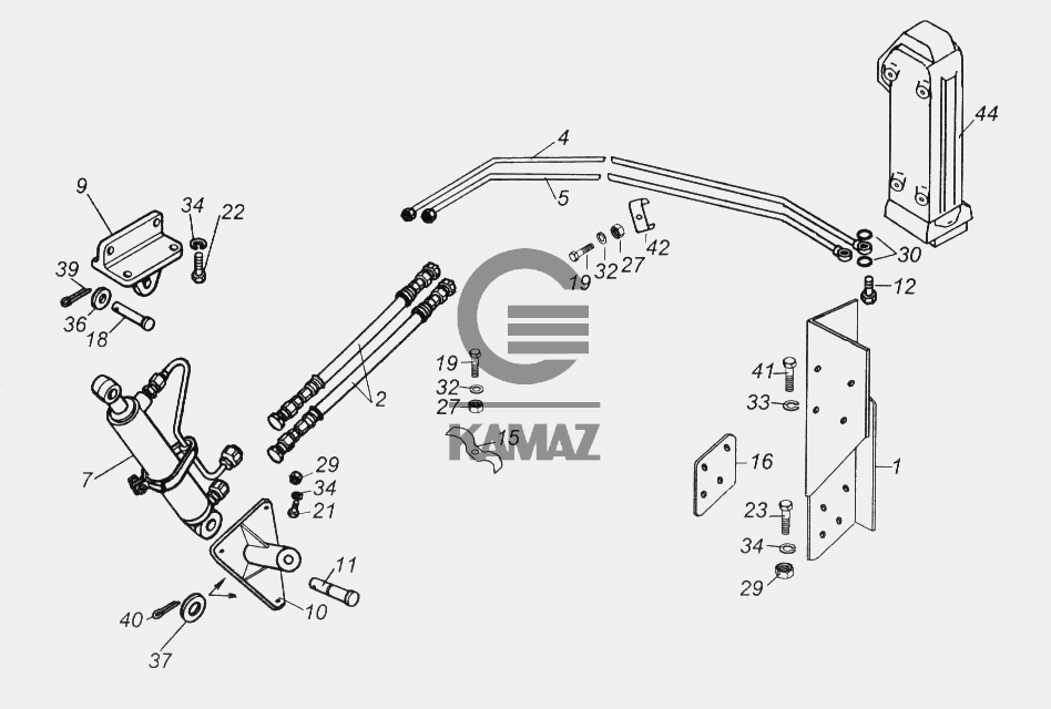 Схема кабины камаз 65115