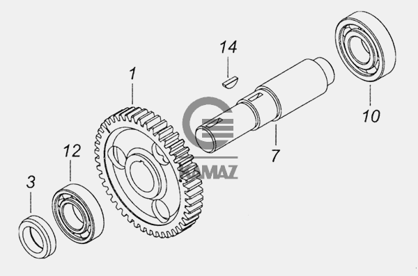 Шестерня привода тнвд камаз 740 схема