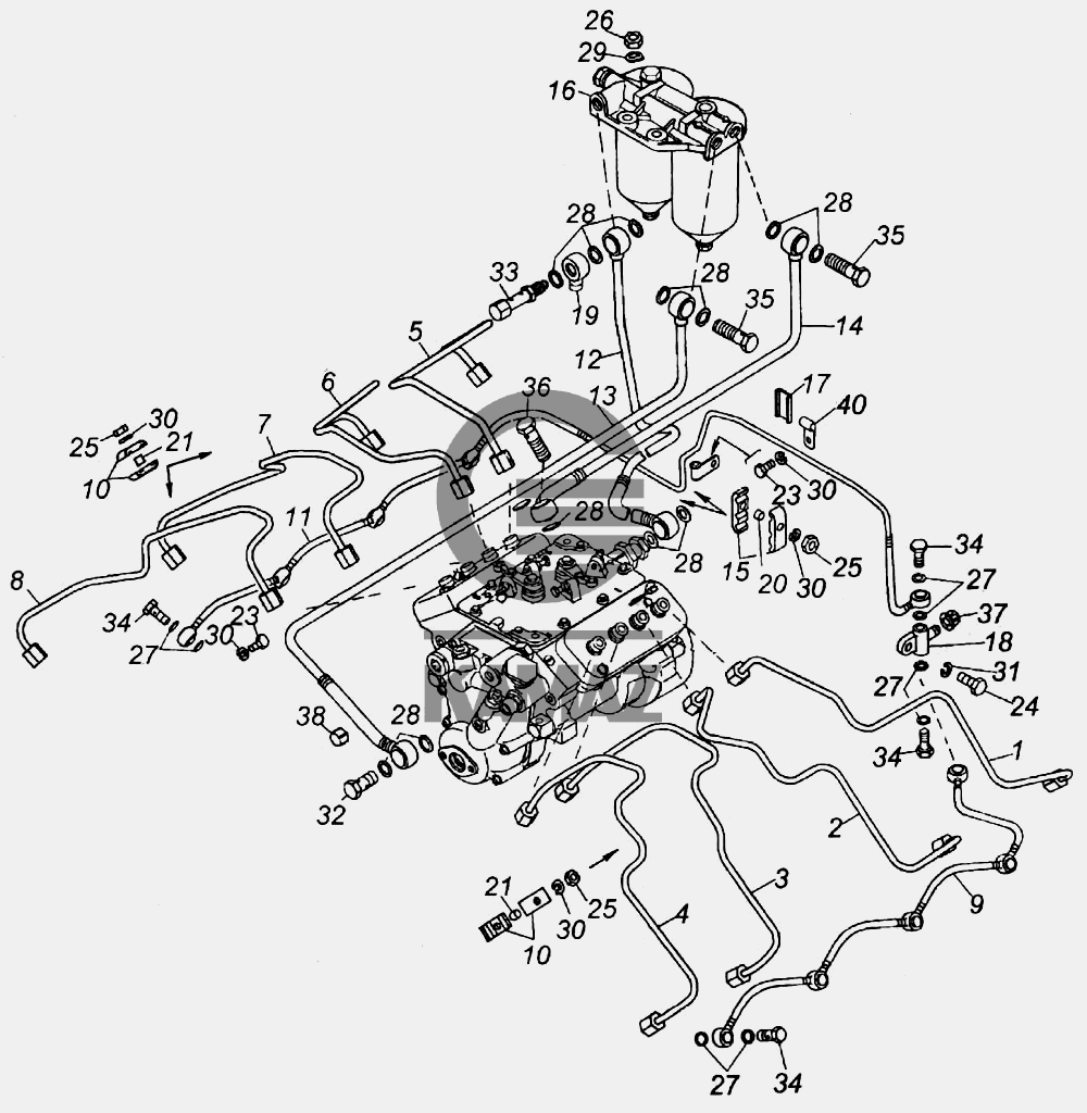 Система питания двигателя камаз