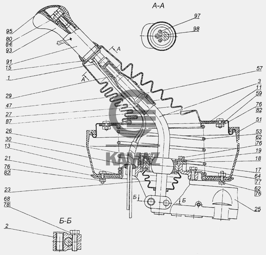 Кулиса камаз 6520 схема