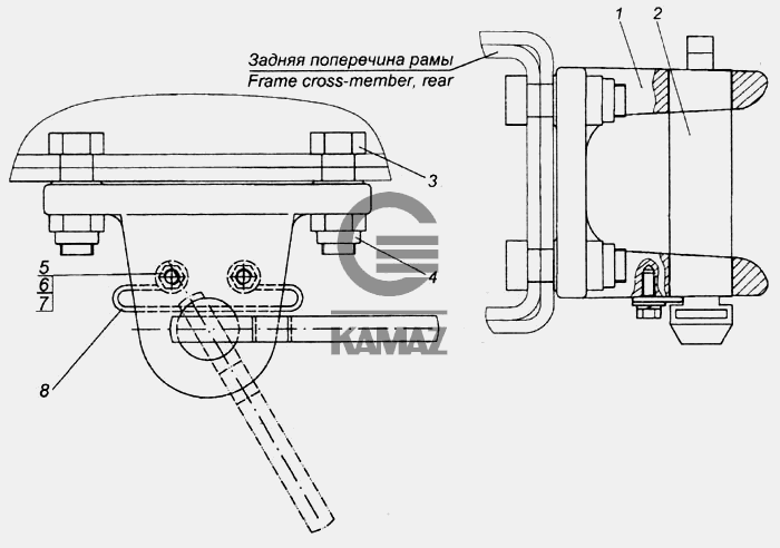 Вилка буксирная камаз 6520