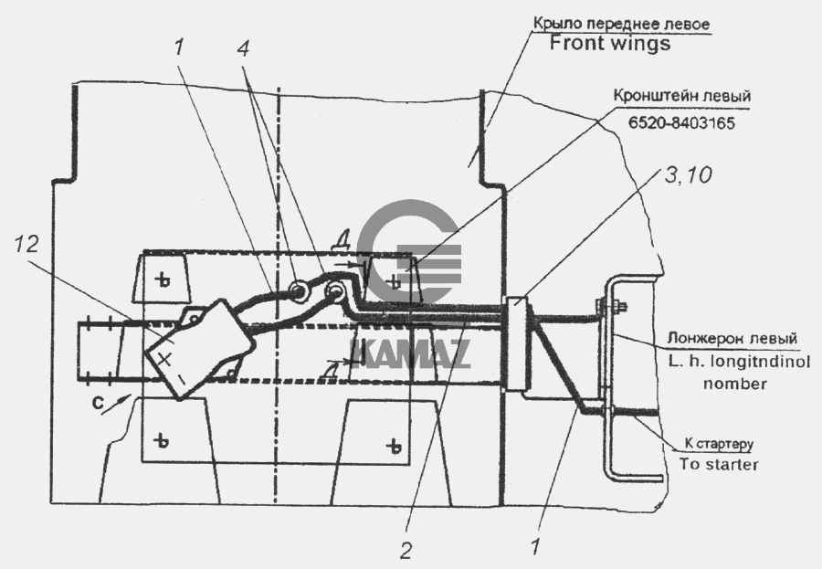 Розетка внешнего запуска камаз