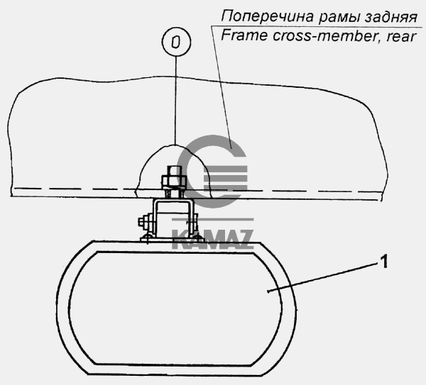 Установка рабочей фары для автомобиля КАМАЗ 6520, 1 дет.