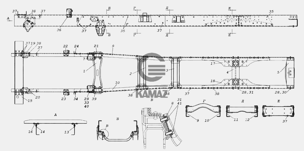 Рама газель 3302 чертеж