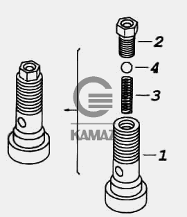 Клапан форсунки охлаждения камаз