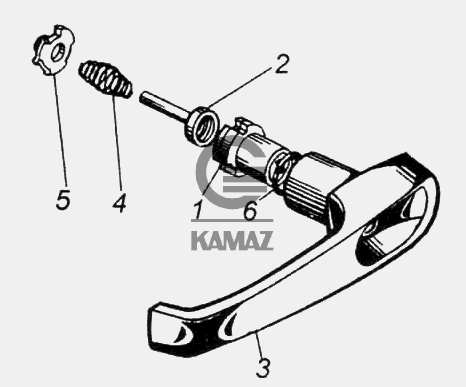 Ручка двери камаз наружная