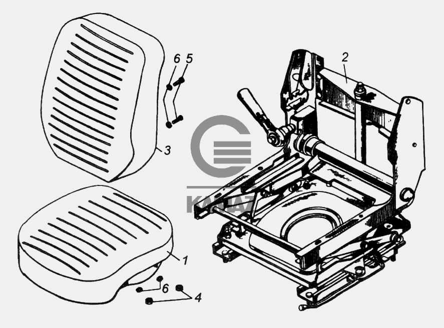 Сиденье водителя камаз 5490