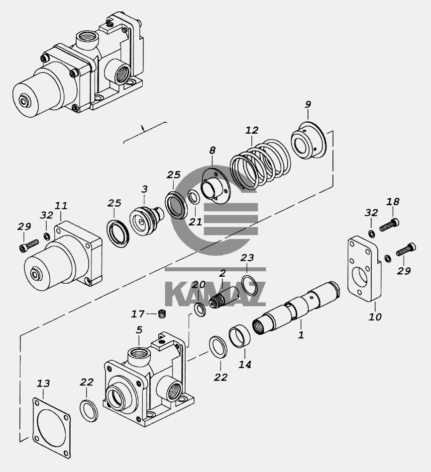 Схема гидрораспределителя камаз