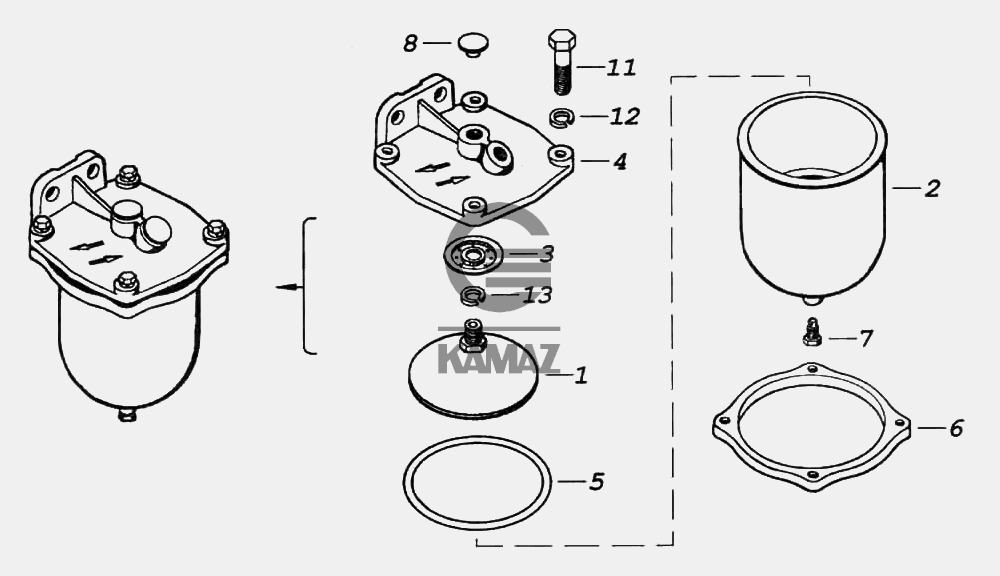 Прокладка фильтра тонкой очистки топлива камаз