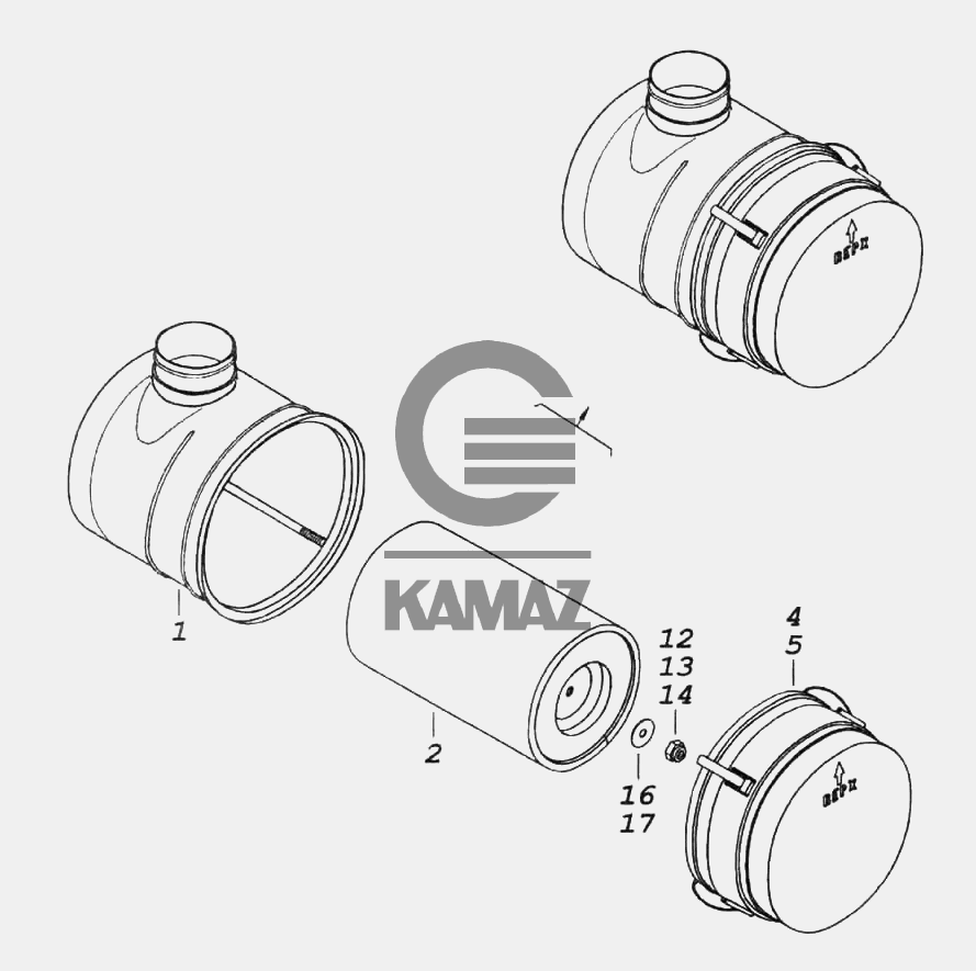 Фильтр воздушный камаз 6522