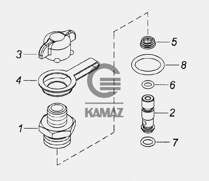 Клапан контрольного вывода камаз