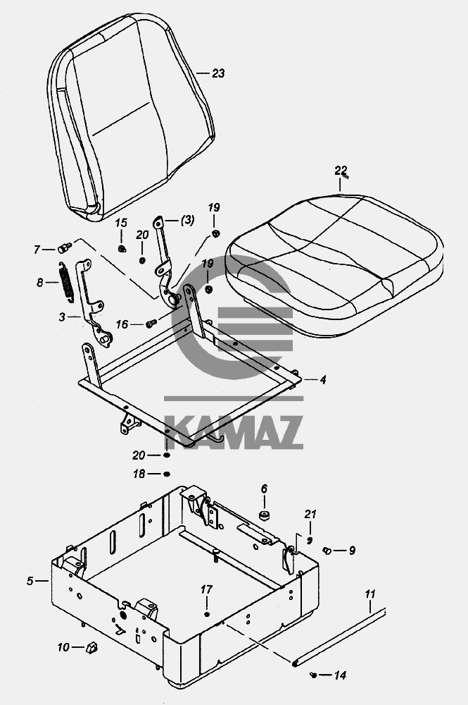 Сидение пассажирское камаз