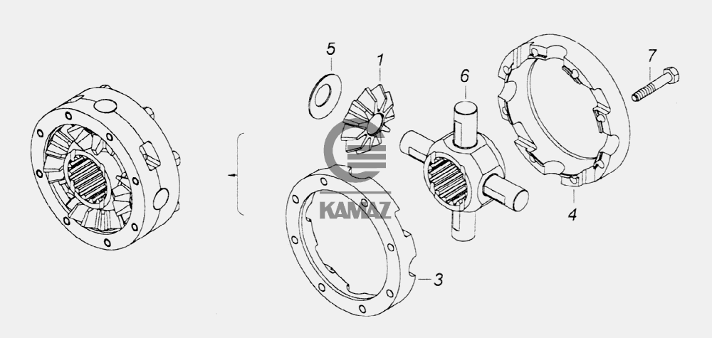 Межосевой дифференциал камаз 5320 схема