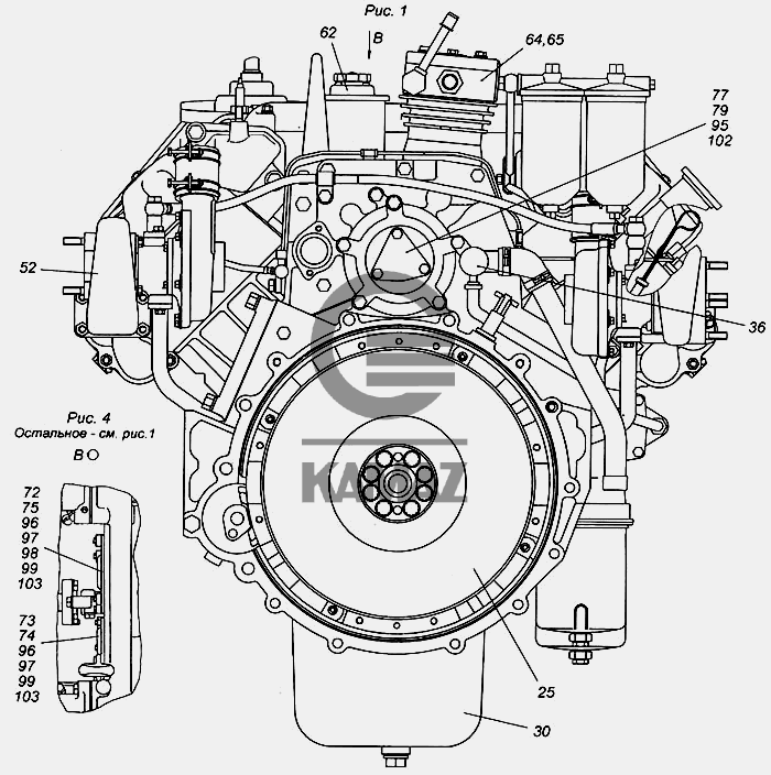 740 двигатель камаз чертеж