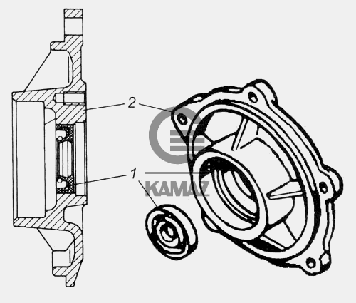 Корпус заднего подшипника камаз