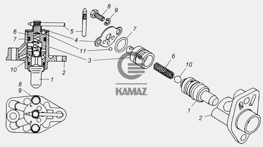 Схема гидромуфты камаз 740