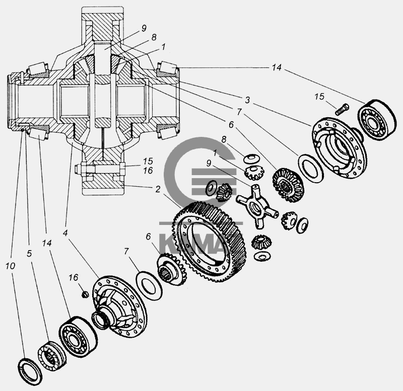 Дифференциал камаз в сборе