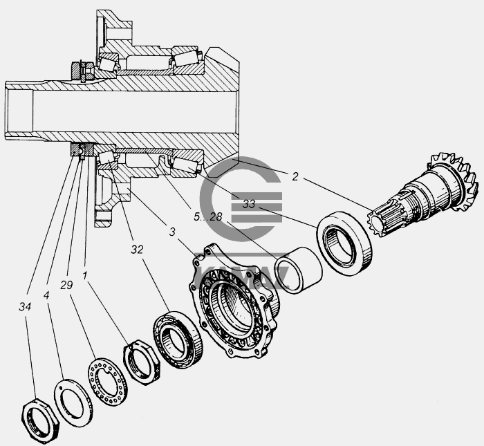 Шестерня коническая камаз