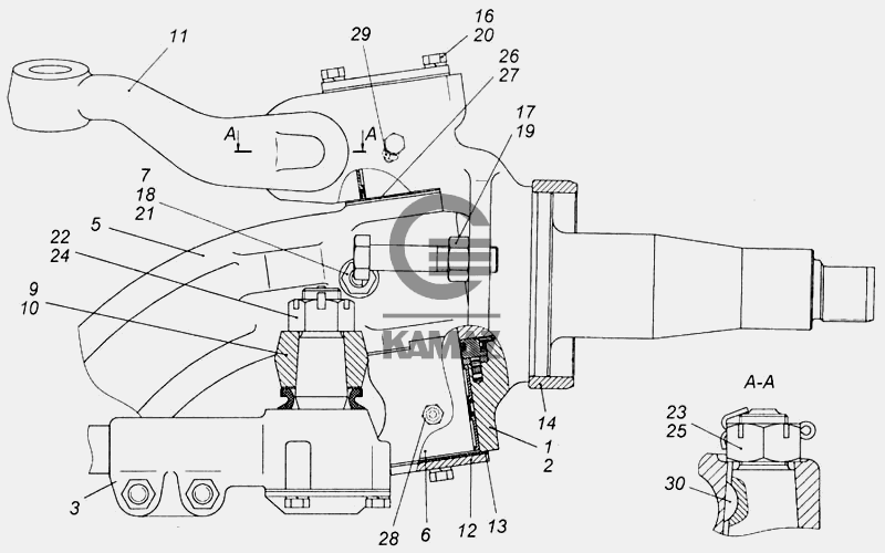 Ось передняя камаз