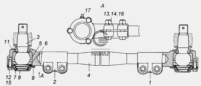 Тяга рулевой трапеции камаз