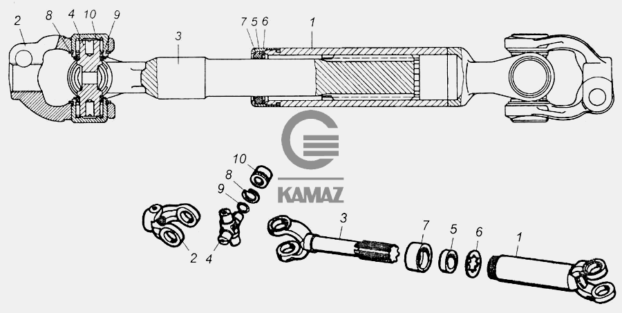 Камаз 63501 как снять рулевой кардан