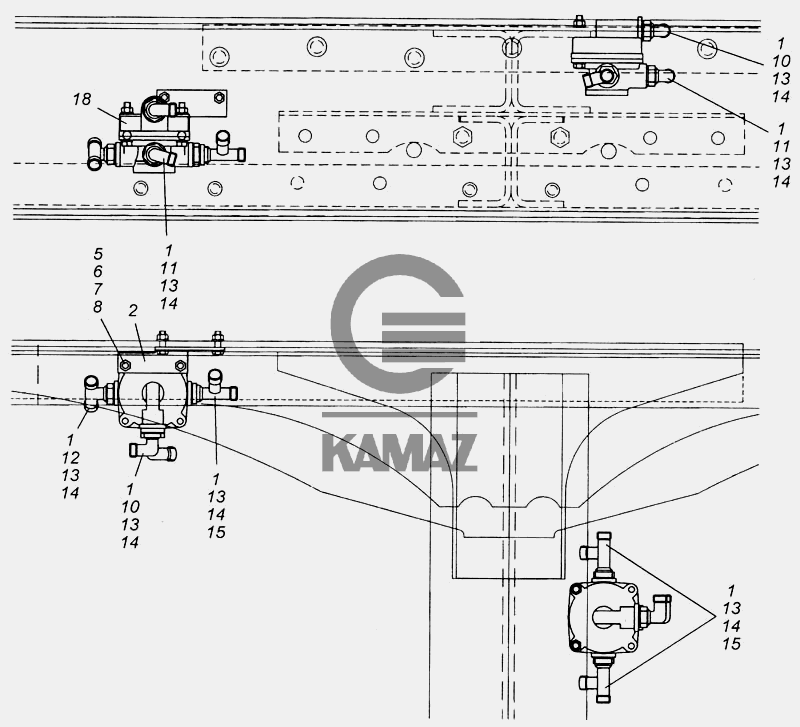 Ускорительный клапан камаз схема подключения