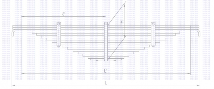 Рессора задняя (замена на 901811KZ-2912012-02)