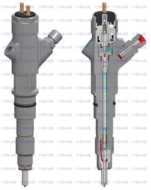 Форсунка электрогидроуправляемая замена на А-04-001-00-00-01 (аналог Bosch 0445120153) Камаз Евро4-5  740.73-360, 740.75-440