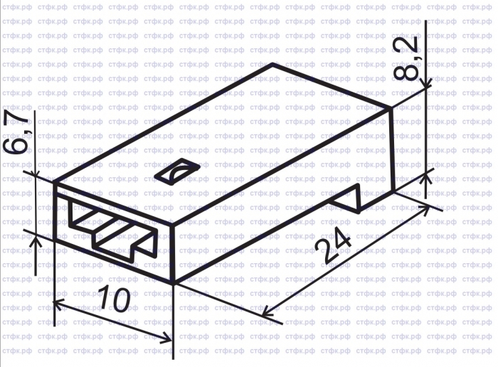 Колодка одноклеммовая гнездового контакта серии 6,3