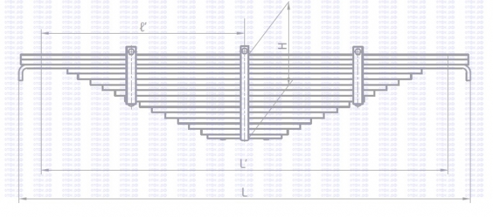 Рессора задняя для 65115, 65116, 65117, 53228, 53229, 6426 16-л