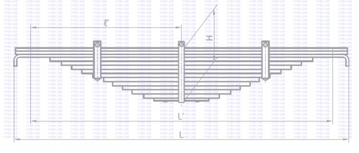 Рессора задняя для 5513, 55111, 53216, 53213, 53211, 54112, 54212, 53228, 6540 14-л