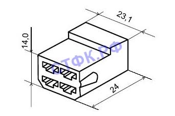 Колодка гнездовая (4-х клеммовая гнездовая серии 6,3)